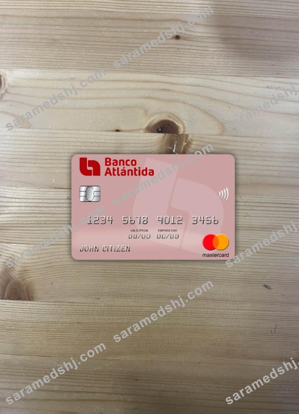 Honduras Banco Atlantida mastercard photolook front